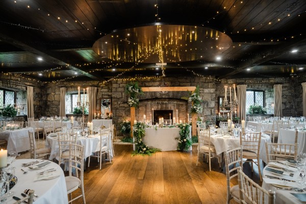 Irish castle wedding banquet room